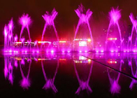 Μουσική χορεύοντας ξηρά πηγή γεφυρών του Μεξικού με τα φω'τα των σύγχρονων DMX 512 οδηγήσεων συστημάτων προμηθευτής
